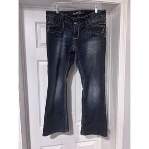 Angels Dark Jeans Bootcut Vintage 90s Pocket Size 15 Y2K